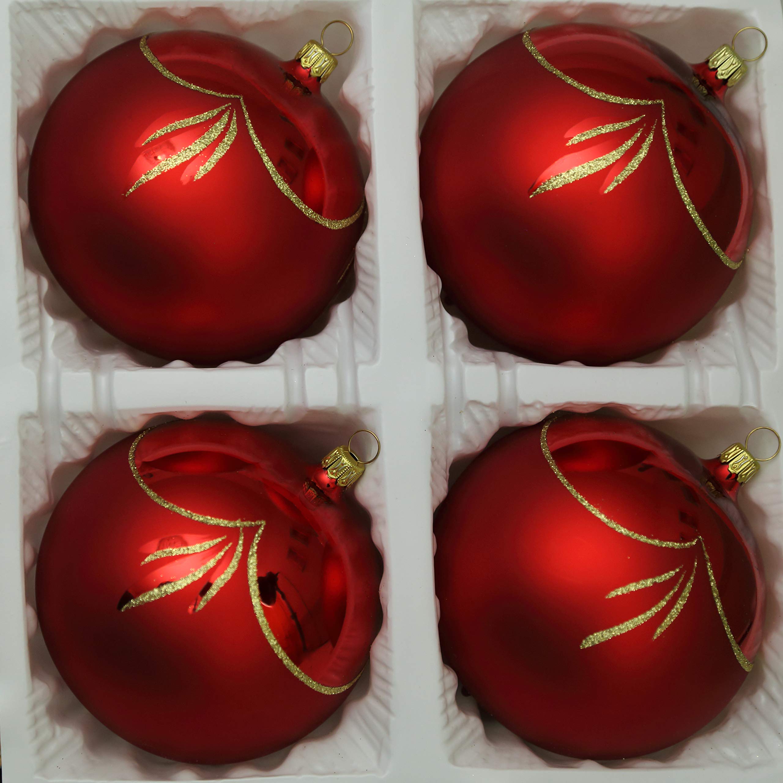 lauschaer-glas-christbaumkugeln-rot-glanz-matt-4-st-ck-10-cm image 2