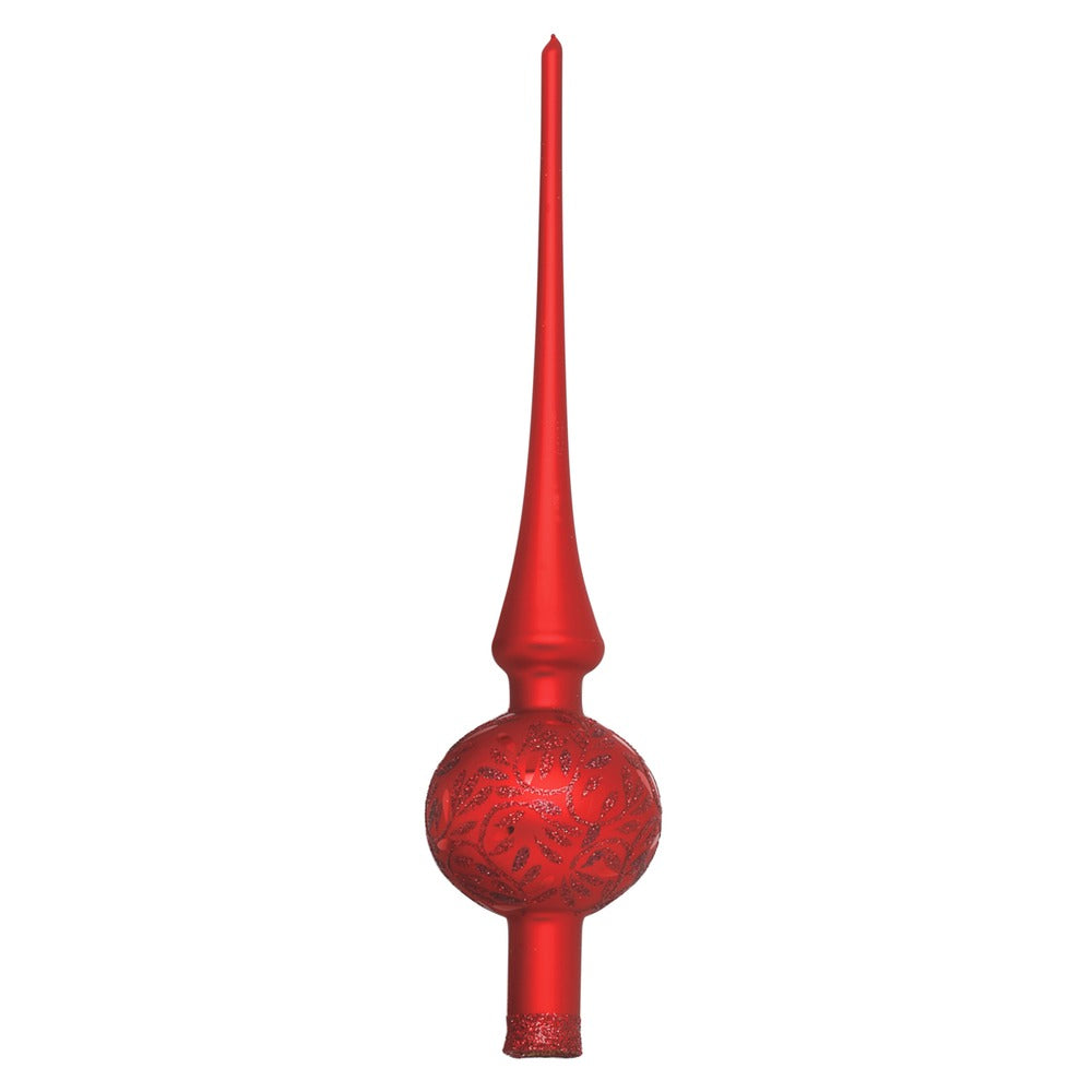 inge-glas-freudentanz-christbaumspitze-glas-7x30-cm-rot-matt image 1