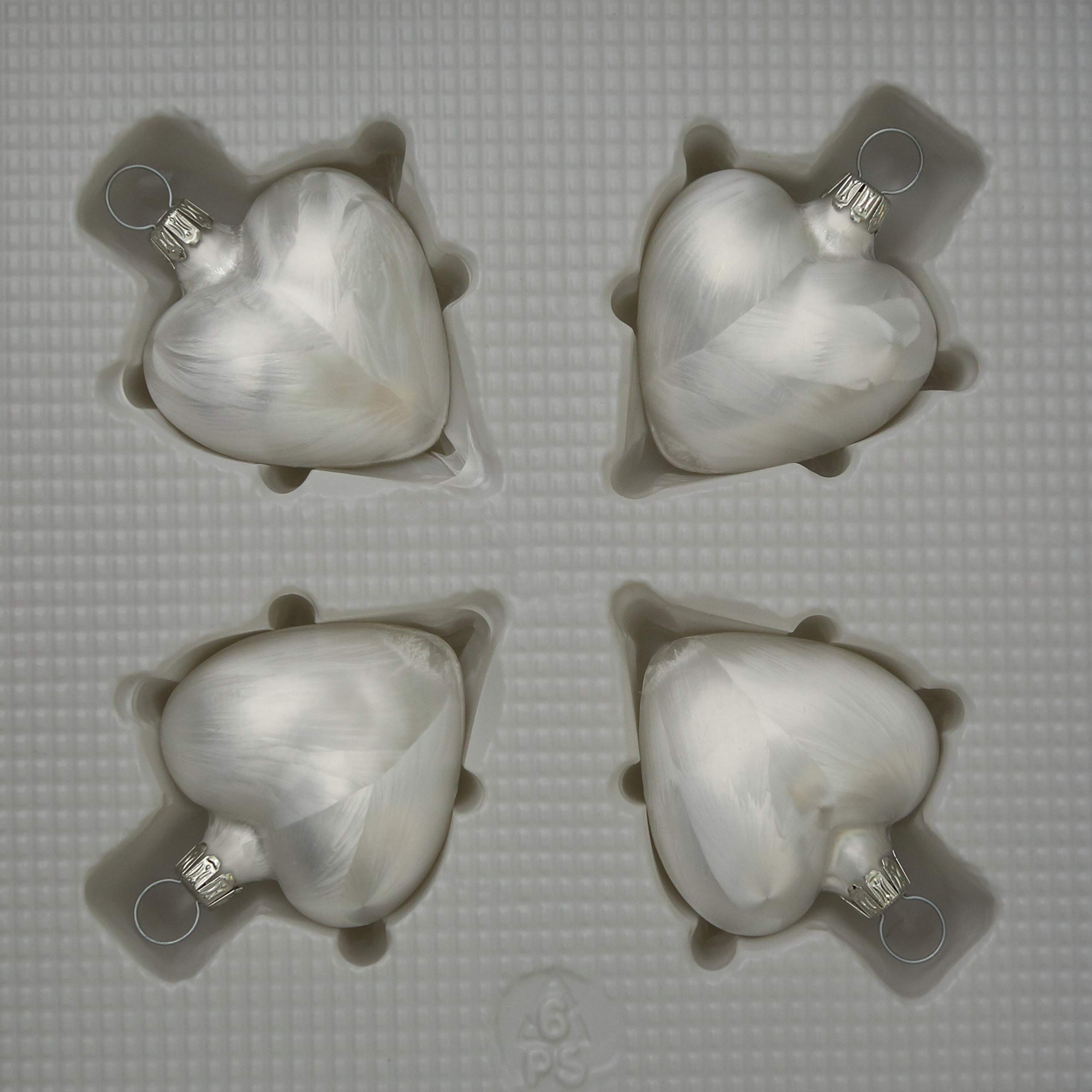 lauschaer-glas-christbaumschmuck-herzen-klein-eislack-wei-4er-set image 2
