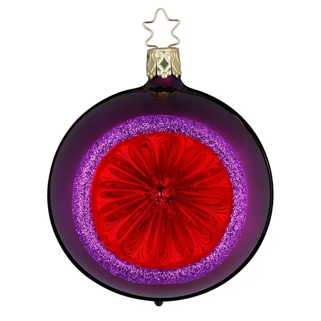 inge-glas-funkelnde-pracht-kugel-10-cm-lila-reflex-glaskugel image 1
