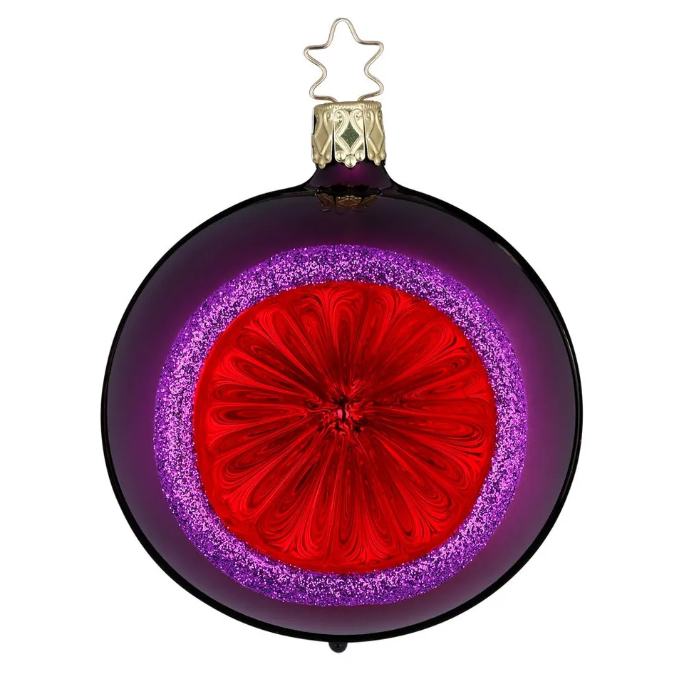 inge-glas-funkelnde-pracht-kugel-10-cm-lila-reflex-glaskugel image 1