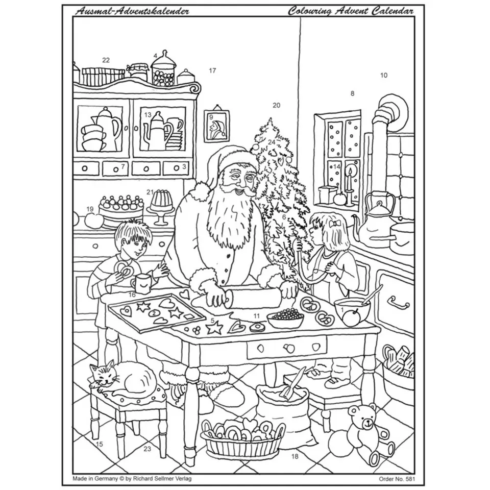 sellmer-verlag-ausmal-adventskalender-backen-mit-dem-weihnachtsmann image 1