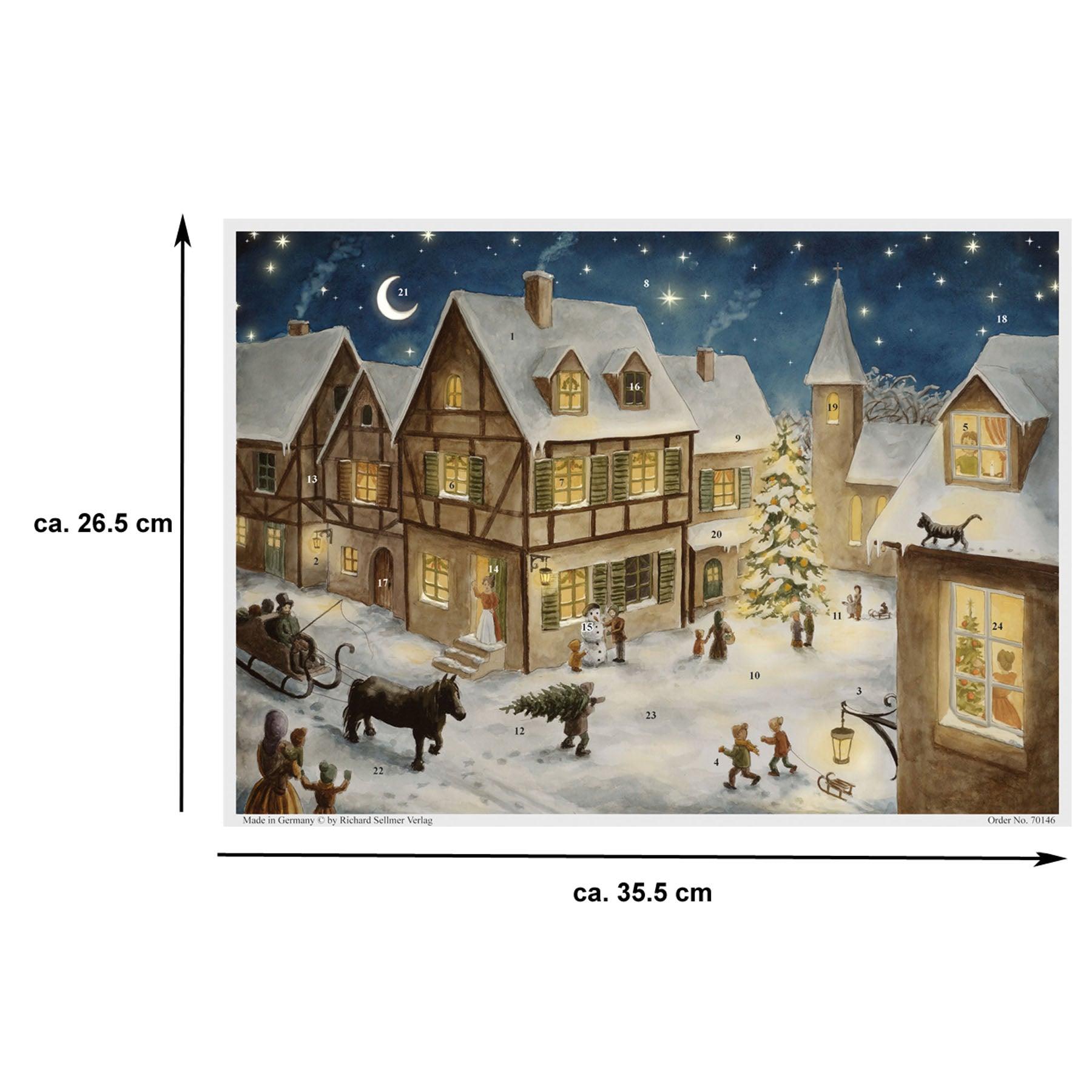 sellmer-verlag-adventskalender-weihnachtsabend-im-dorf-gro-format image 3
