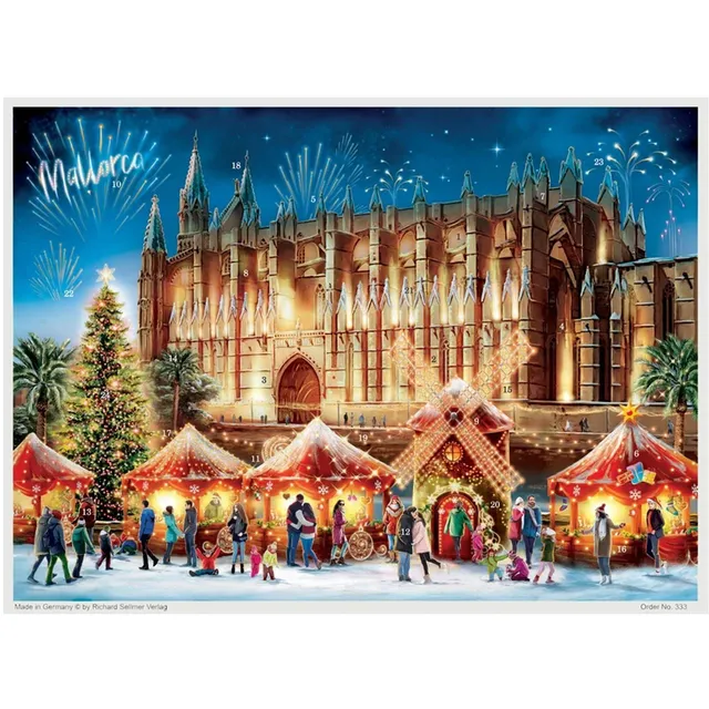 sellmer-verlag-adventskalender-kathedrale-palma-mallorca-a3-mit-glimmer image 1