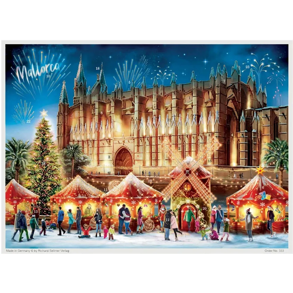 sellmer-verlag-adventskalender-kathedrale-palma-mallorca-a3-mit-glimmer image 1
