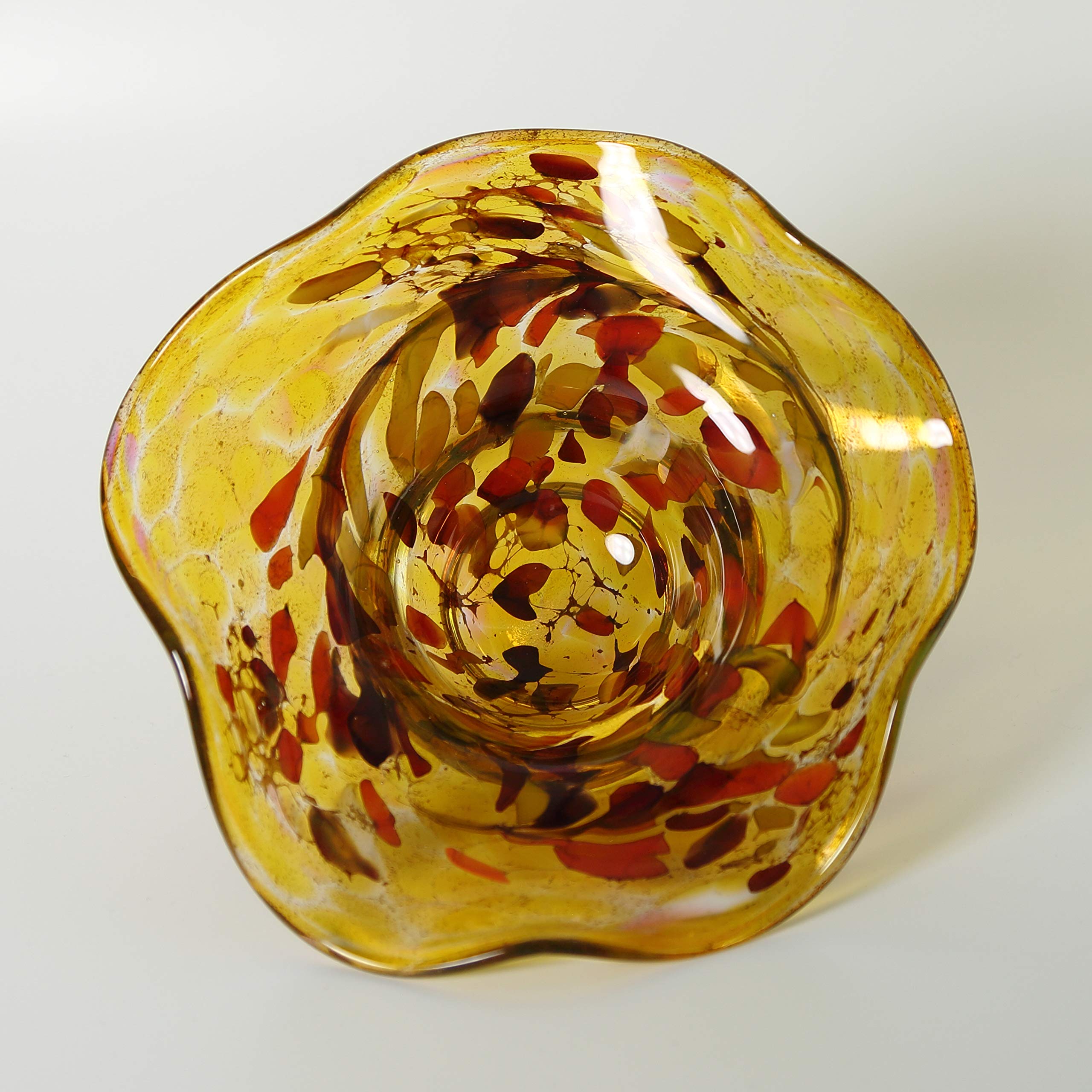 lauschaer-glas-kerzenhalter-schale-gold-13-cm-h-5-cm-mundgeblasen-handgeformt image 3