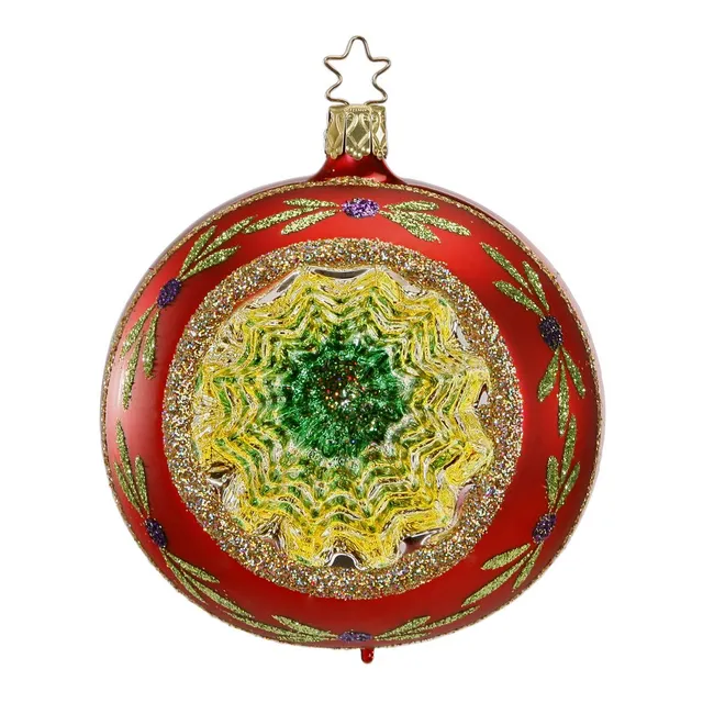 inge-glas-funkelnder-reflex-rot-10-cm-christbaumkugel-mehrfarbig image 1