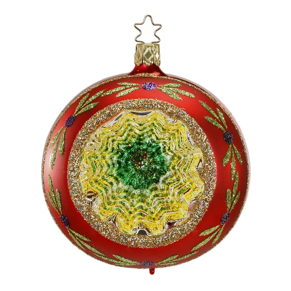 inge-glas-funkelnder-reflex-rot-10-cm-christbaumkugel-mehrfarbig image 1