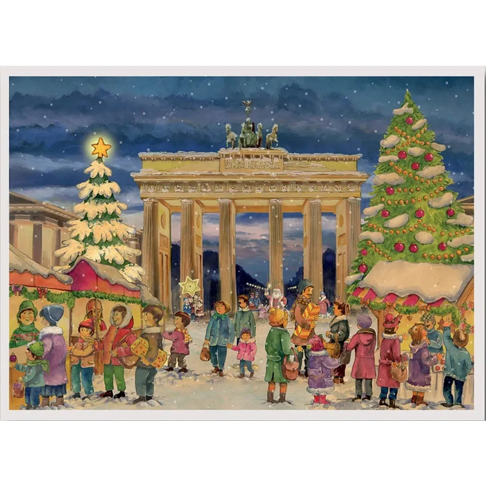 sellmer-verlag-adventskalender-brandenburger-tor-a3-mit-glimmer image 1