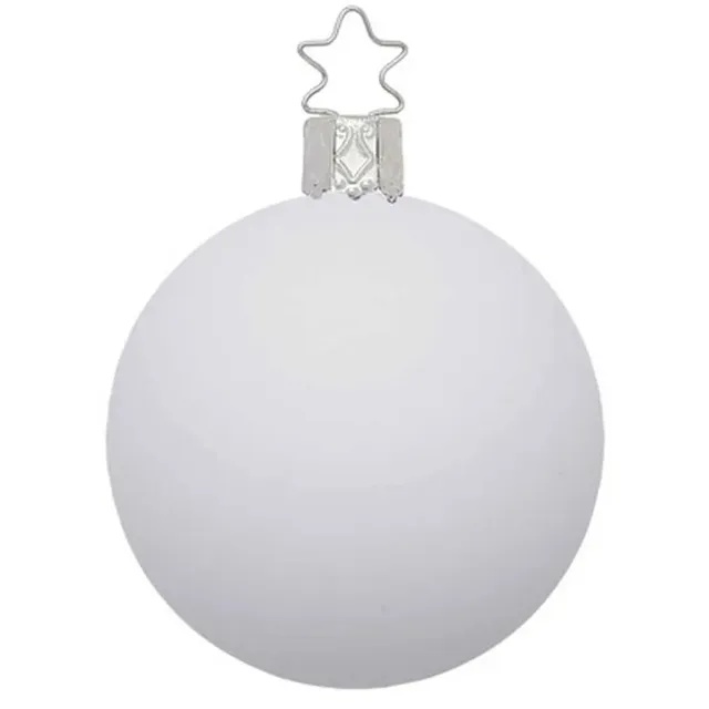 inge-glas-kugel-christbaumkugel-porzellanwei-matt-15-cm image 1
