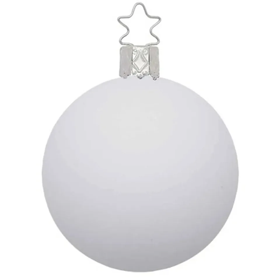 inge-glas-kugel-christbaumkugel-porzellanwei-matt-15-cm image 1