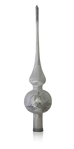 lauschaer-glas-christbaumschmuck-spitze-eislack-wei-mit-kerze-6-cm-mundgeblasen- image 7