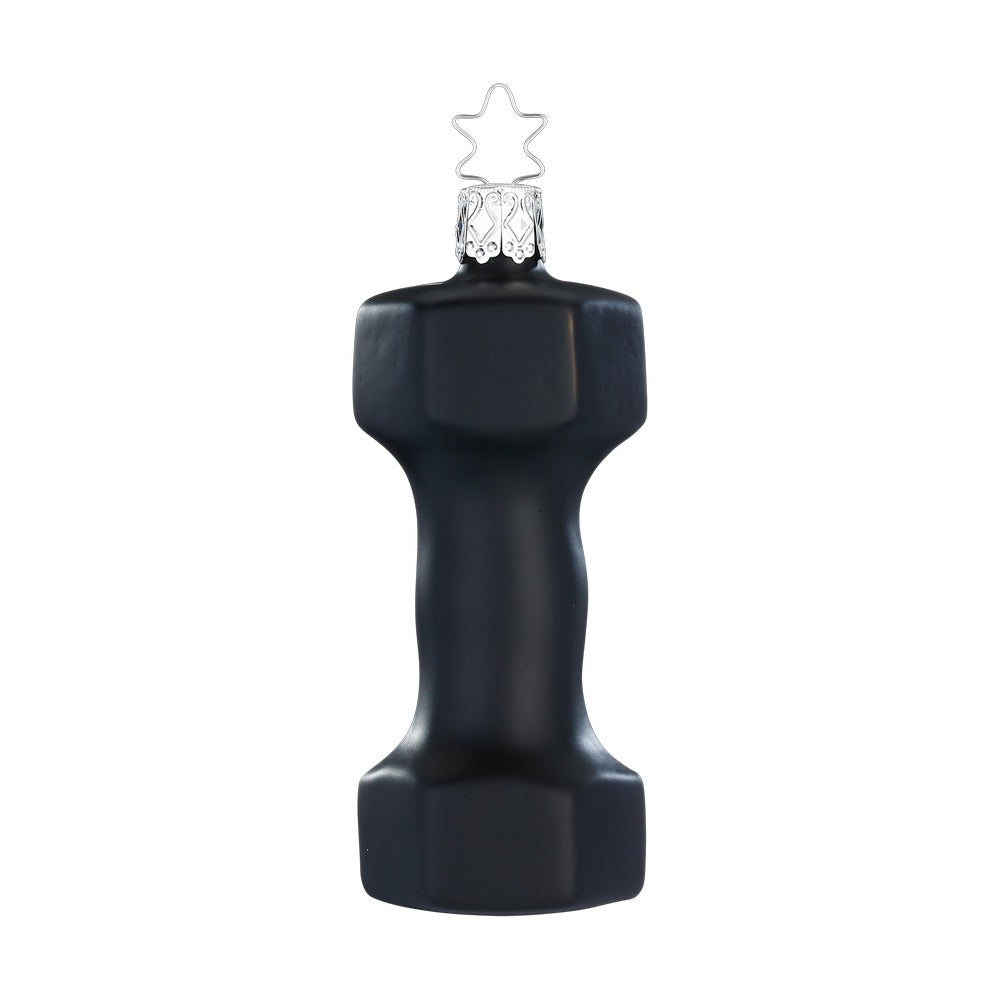 inge-glas-hantel-christbaumschmuck-glas-10-cm-schwarz image 1