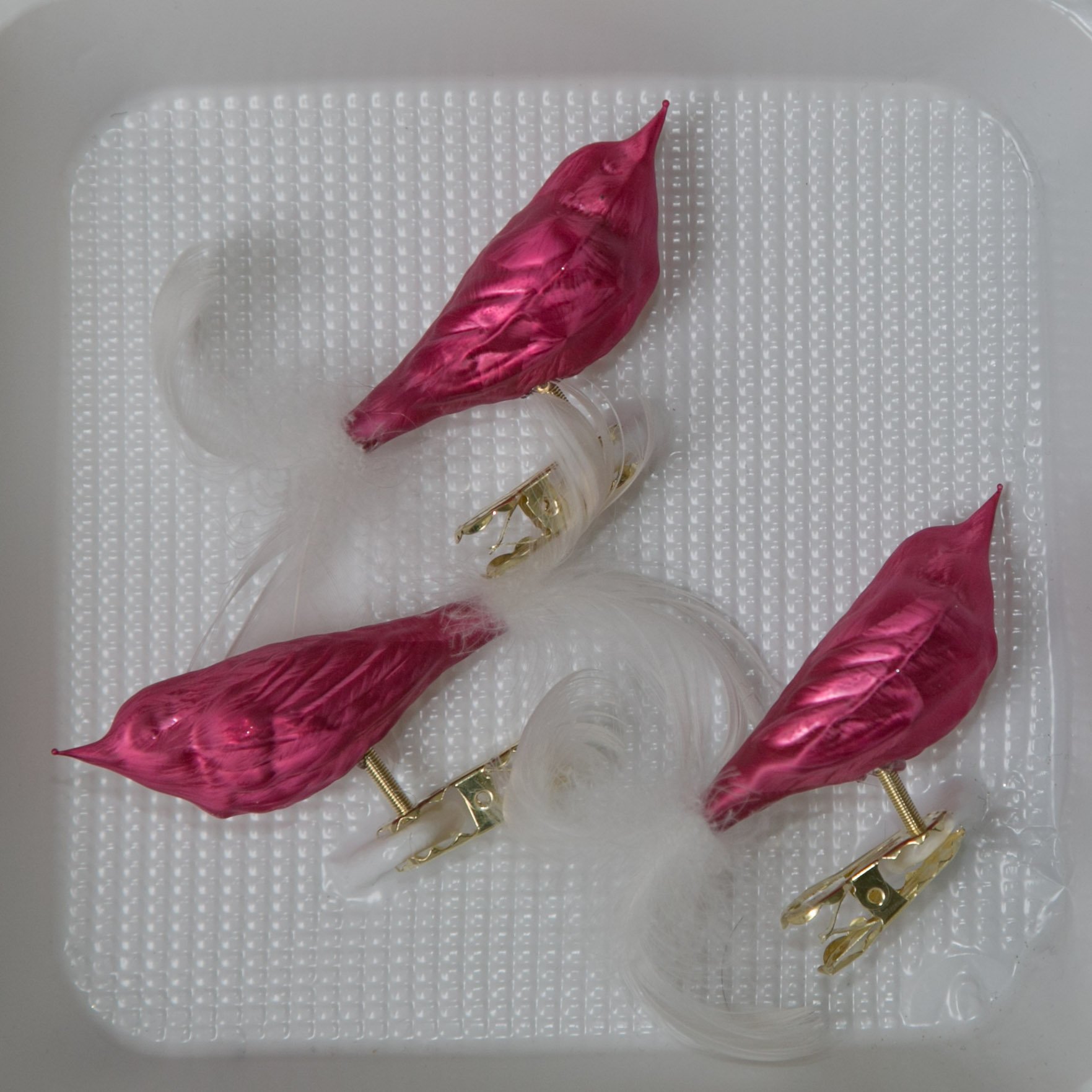 lauschaer-glas-christbaumschmuck-v-gel-mit-federschwanz-eislack-beere-3-st-ck-mu image 1