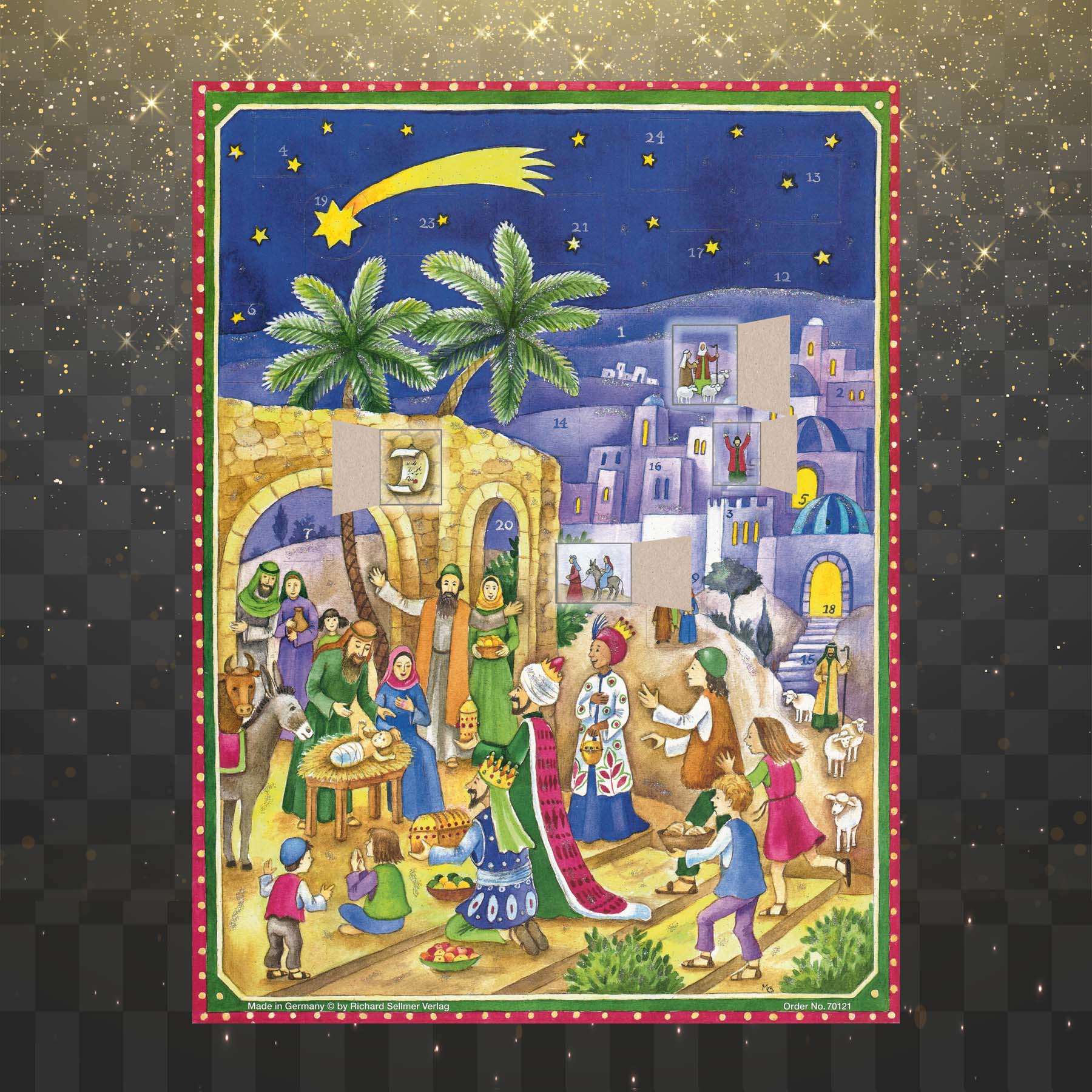sellmer-verlag-adventskalender-an-der-krippe-von-bethlehem-gro-format image 2