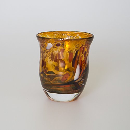 lauschaer-glas-windlicht-aus-glas-mit-granulat-gold-h-13cm image 4