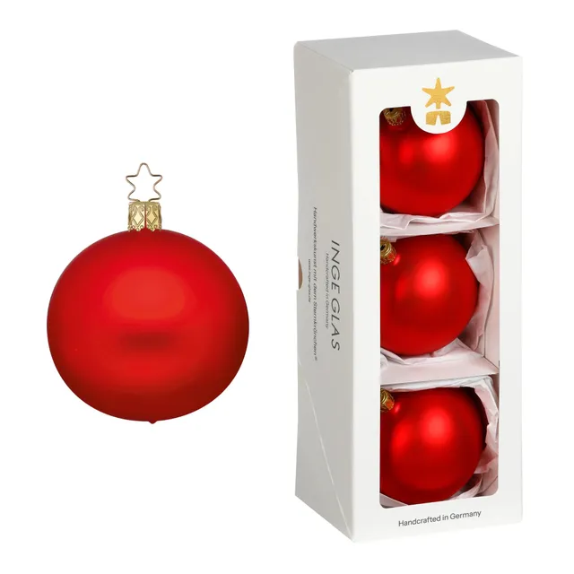 inge-glas-kugeln-rot-matt-christbaumkugeln-8-cm image 1