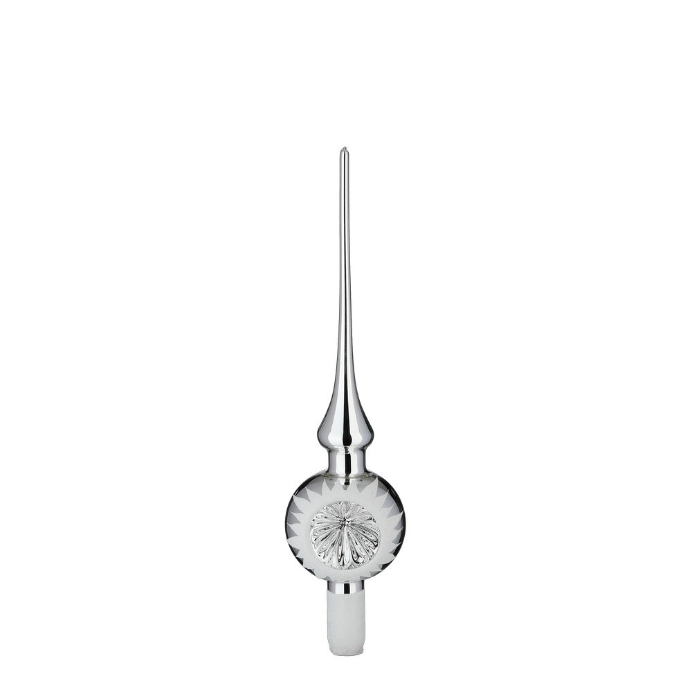 inge-glas-silberner-glanz-christbaumspitze-30-cm-silber-glanz image 1