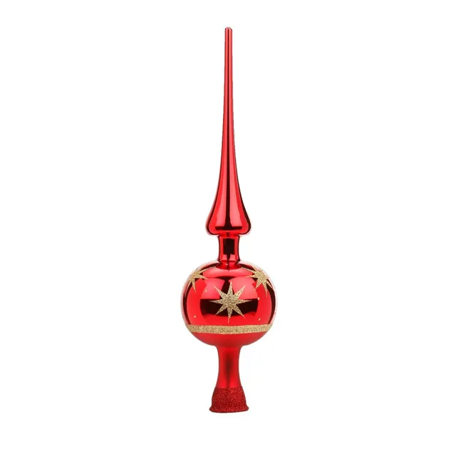 inge-glas-sternenklar-baumspitze-8-x-33-cm-rot-glanz image 1