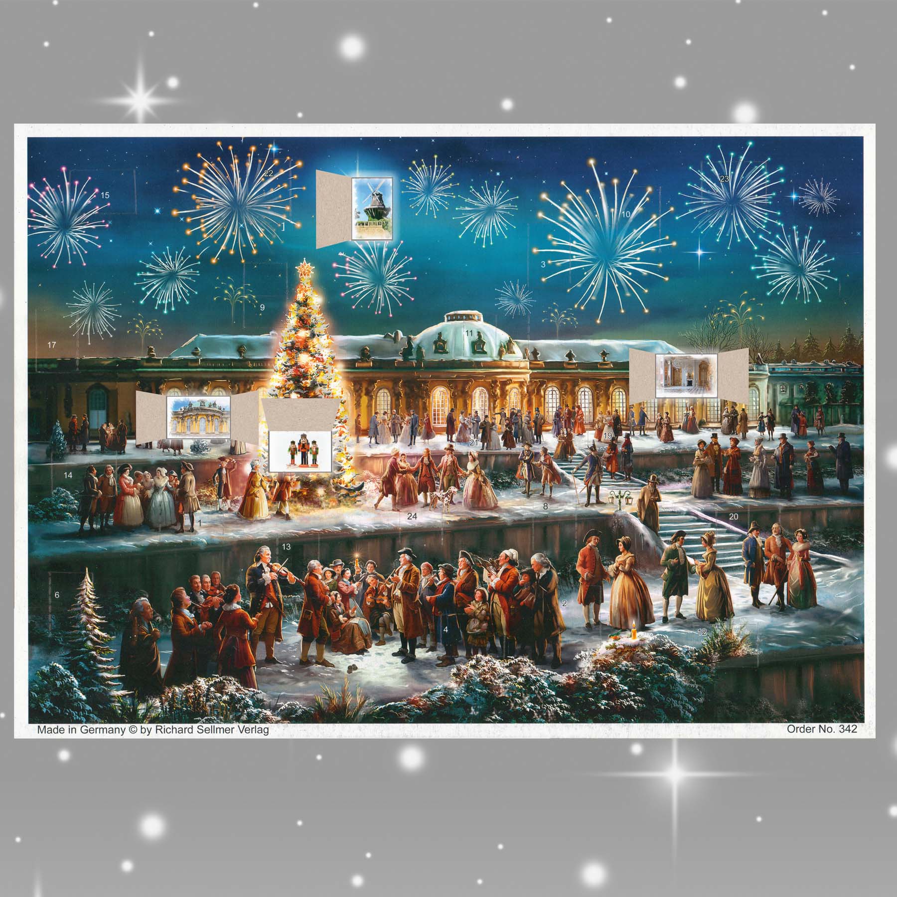 sellmer-verlag-adventskalender-schloss-sanssouci-a3-st-dte-kalender-querformat image 2