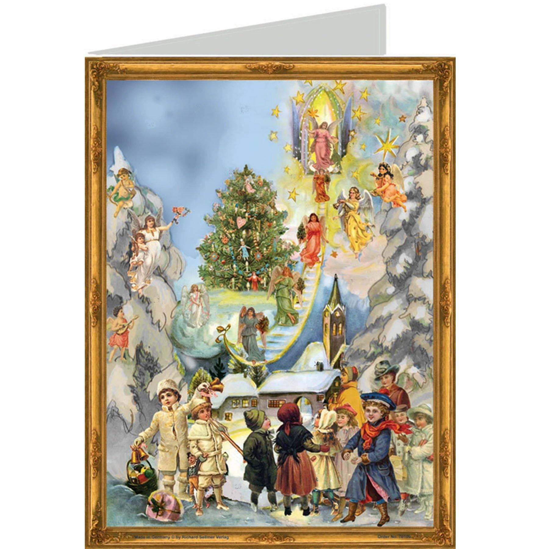 sellmer-verlag-weihnachtskarte-auf-der-himmelsleiter-b6-mit-umschlag image 1