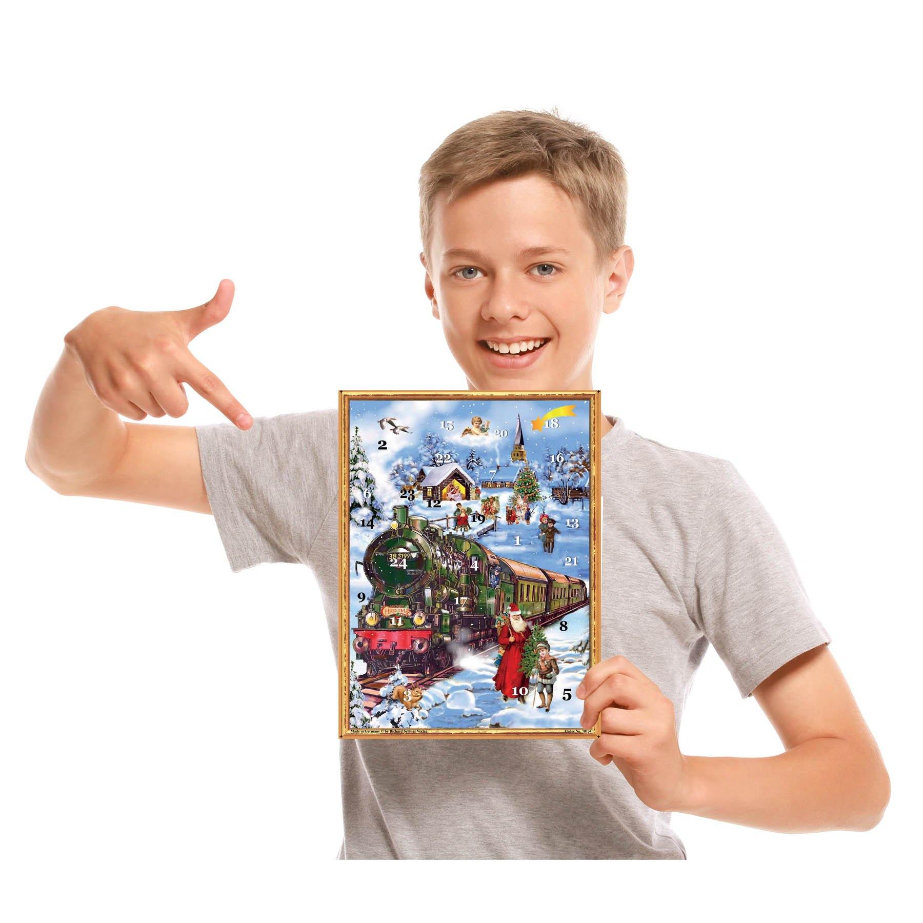 sellmer-verlag-adventskalender-eisenbahn-im-schnee-gro-format-hochformat-mit-gli image 4