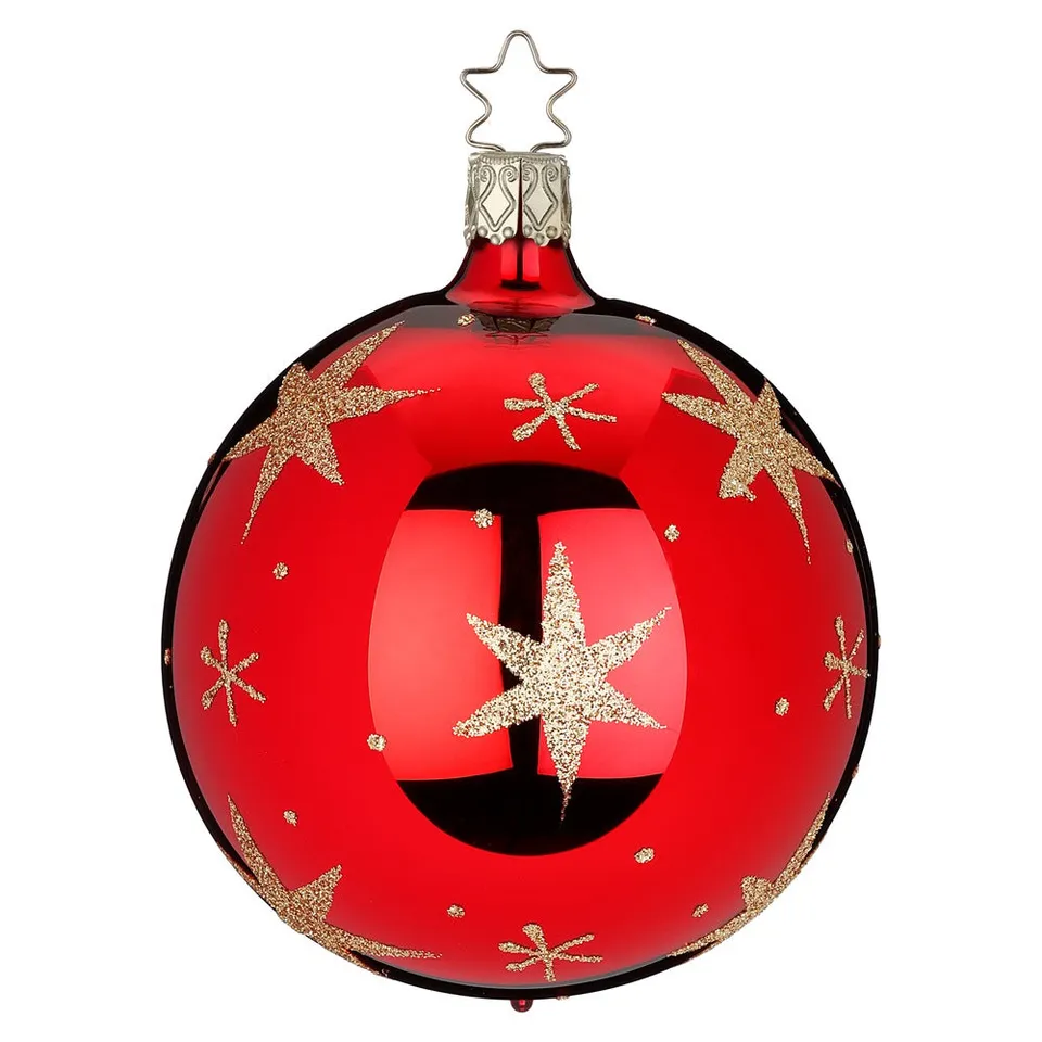 inge-glas-sternenlicht-christbaumkugel-10-cm-rot image 1