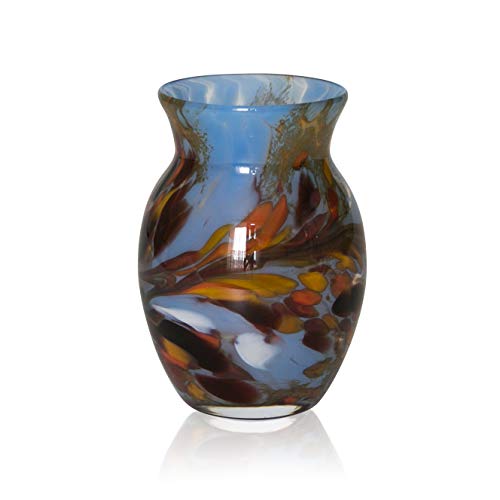 lauschaer-glas-vase-granulat-hellblau-h-13cm-mundgeblasen-handgeformt image 3