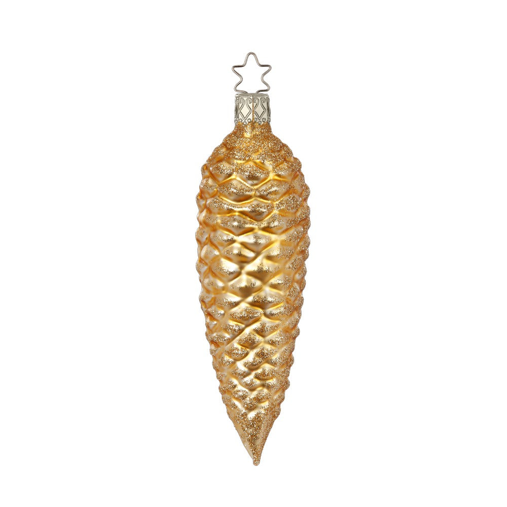 inge-glas-goldener-zapfen-glas-christbaumanh-nger-13-5-cm image 1