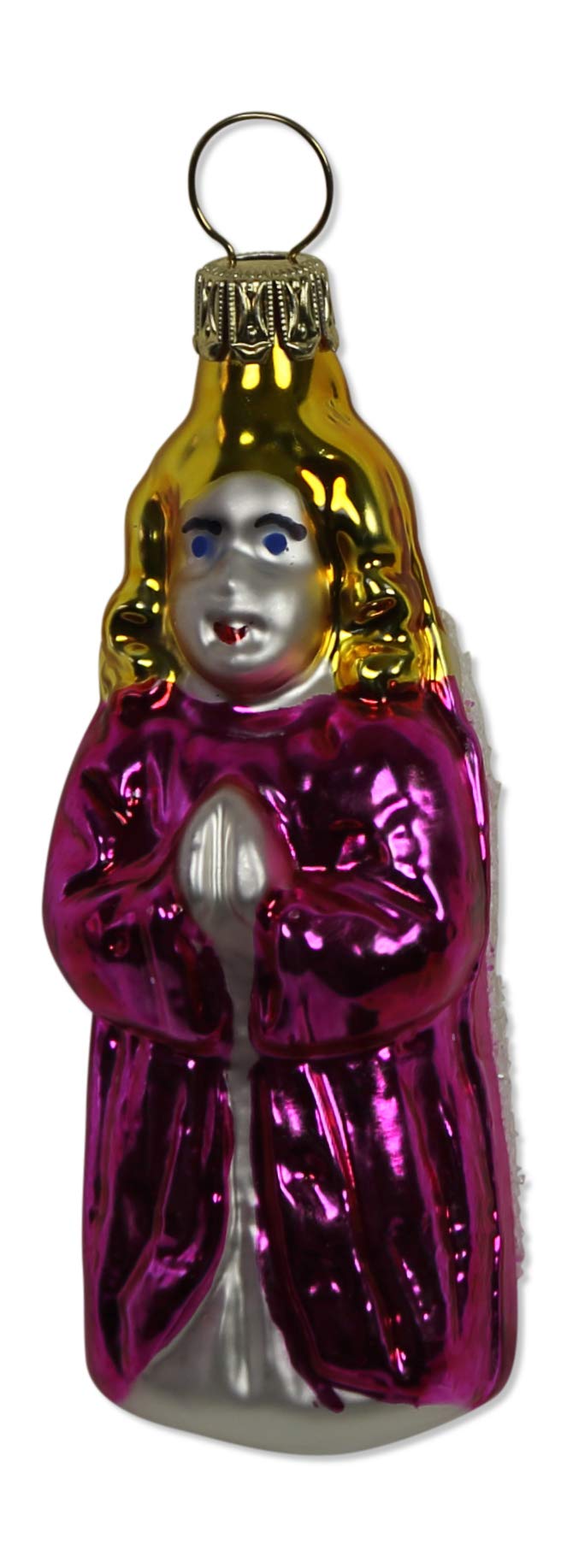 lauschaer-glas-kleiner-engel-christbaumschmuck-rosa-8-cm image 1