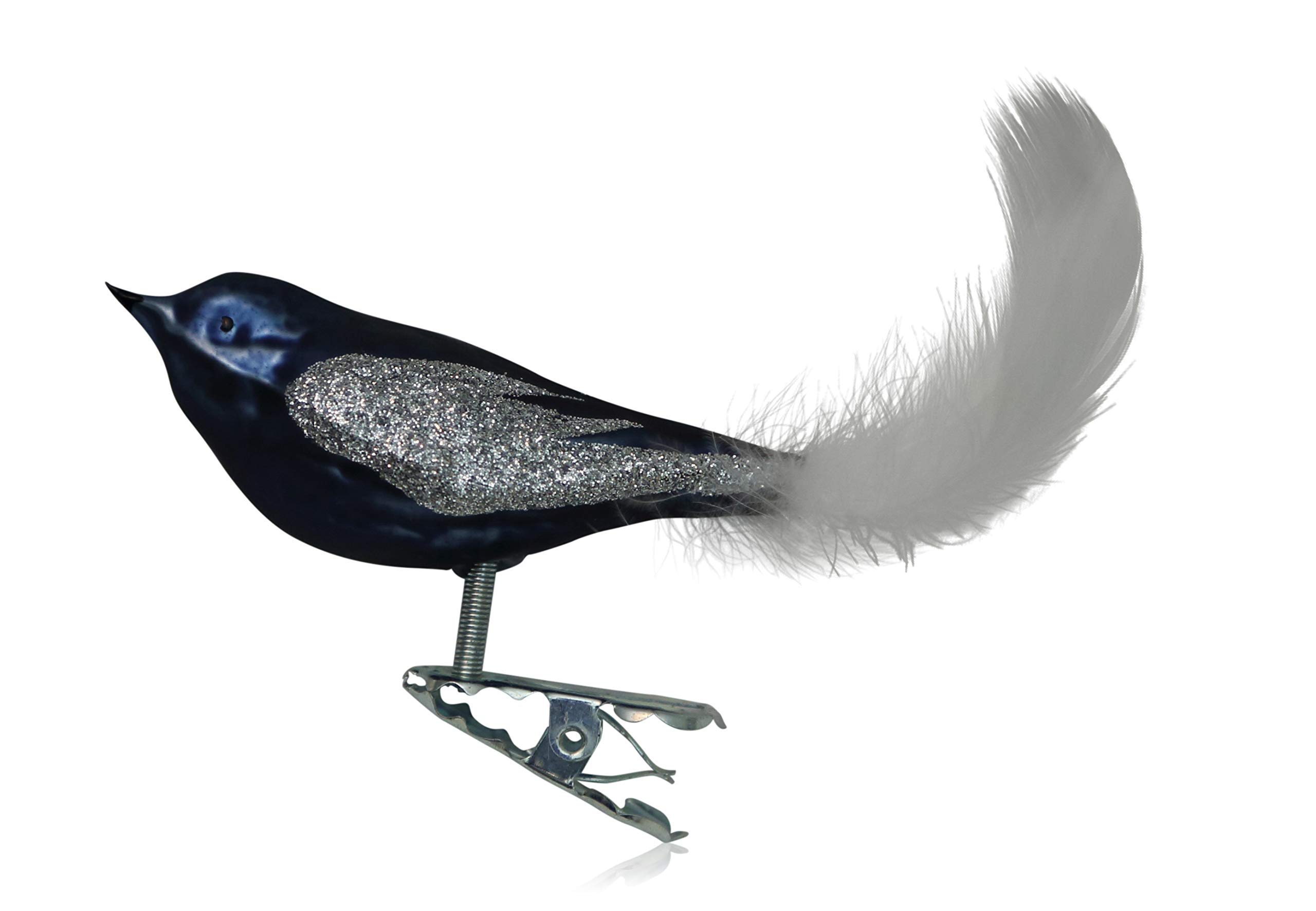 lauschaer-glas-vogel-mit-federschwanz-dunkelblau-matt-3-st-ck image 1