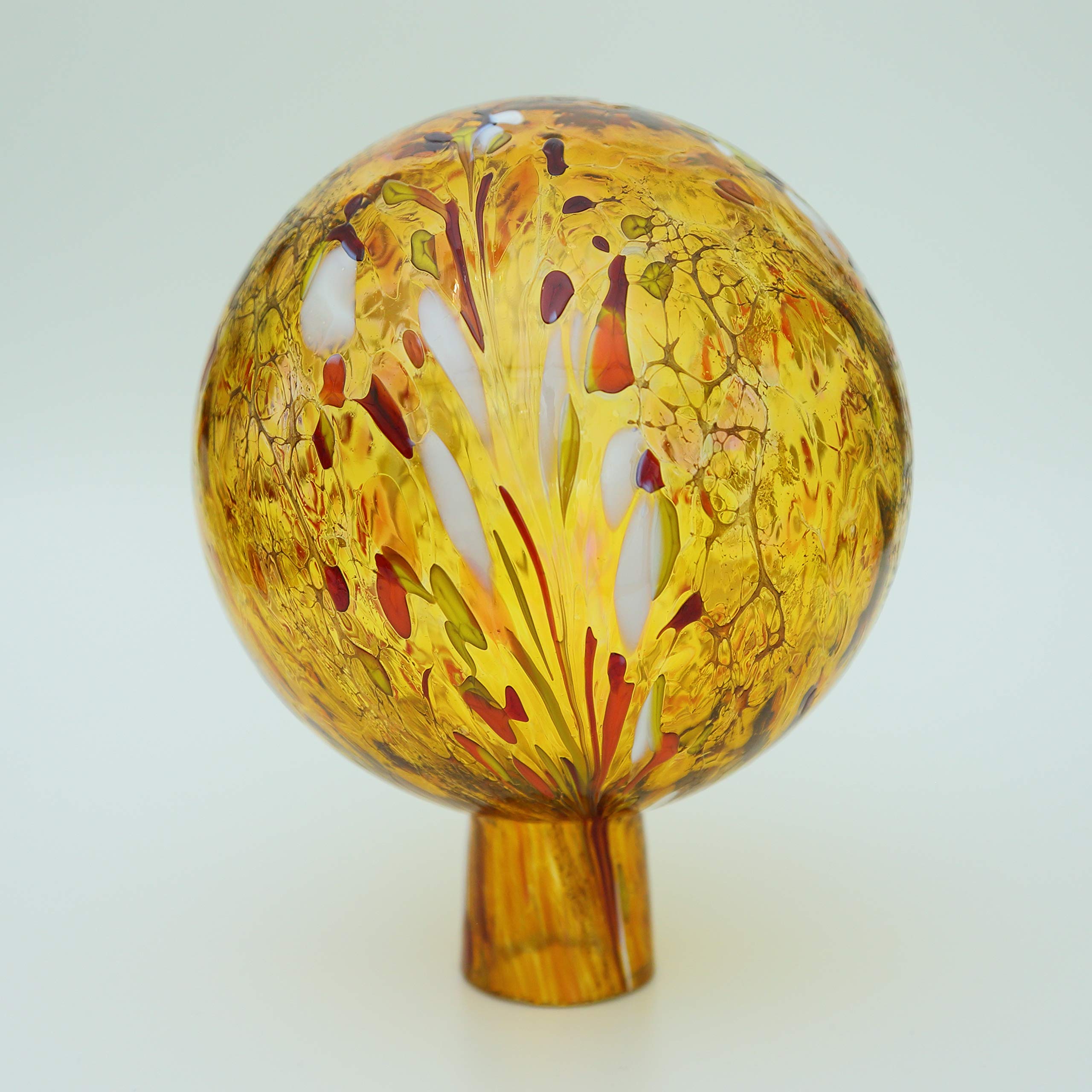 lauschaer-glas-gartenkugel-rosenkugel-gold-mit-granulat-h-15-cm-d-12-cm image 2