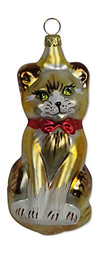 lauschaer-glas-christbaumschmuck-gro-e-katze-wei-matt-haselnuss-matt-mundgeblase image 7