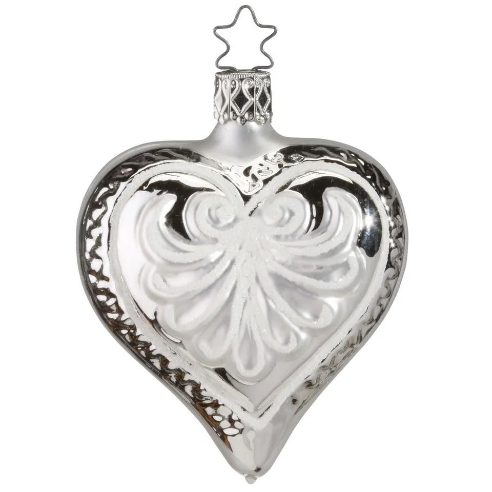 inge-glas-herz-ornament-8-cm-glas-anh-nger-silber-classic image 1
