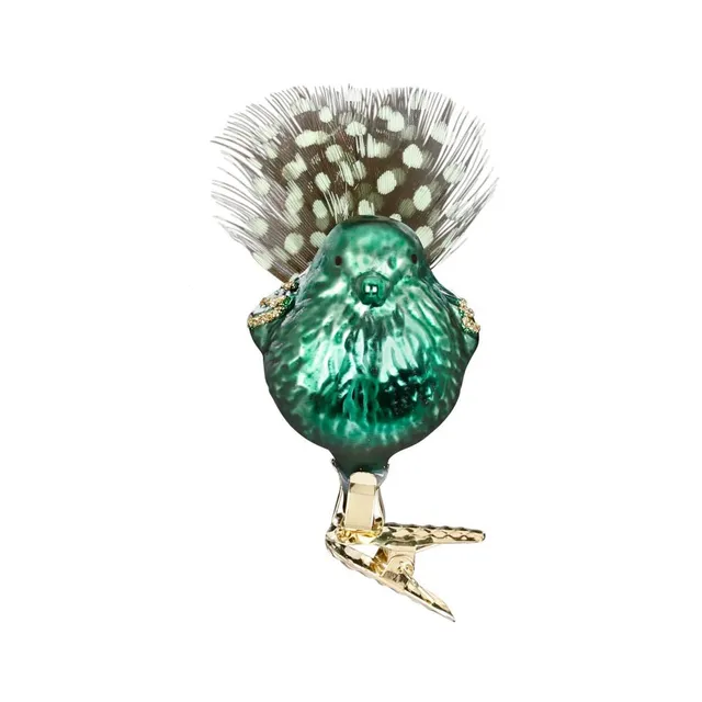 inge-glas-green-birdie-christbaumschmuck-aus-glas-5-5-cm-tannengr-n-matt image 1
