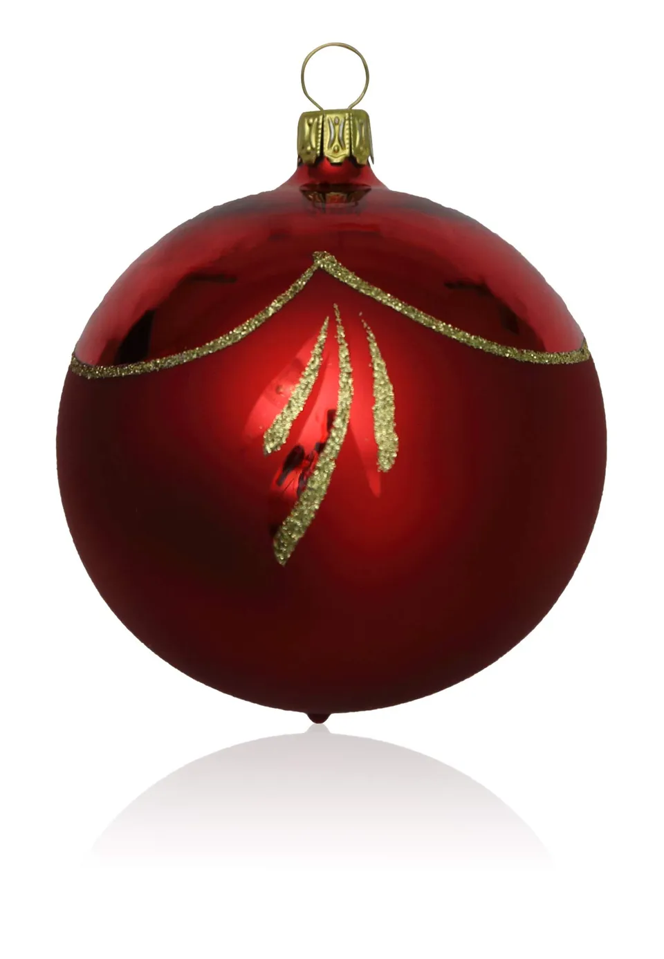 lauschaer-glas-christbaumkugeln-rot-glanz-matt-4-st-ck-10-cm image 1