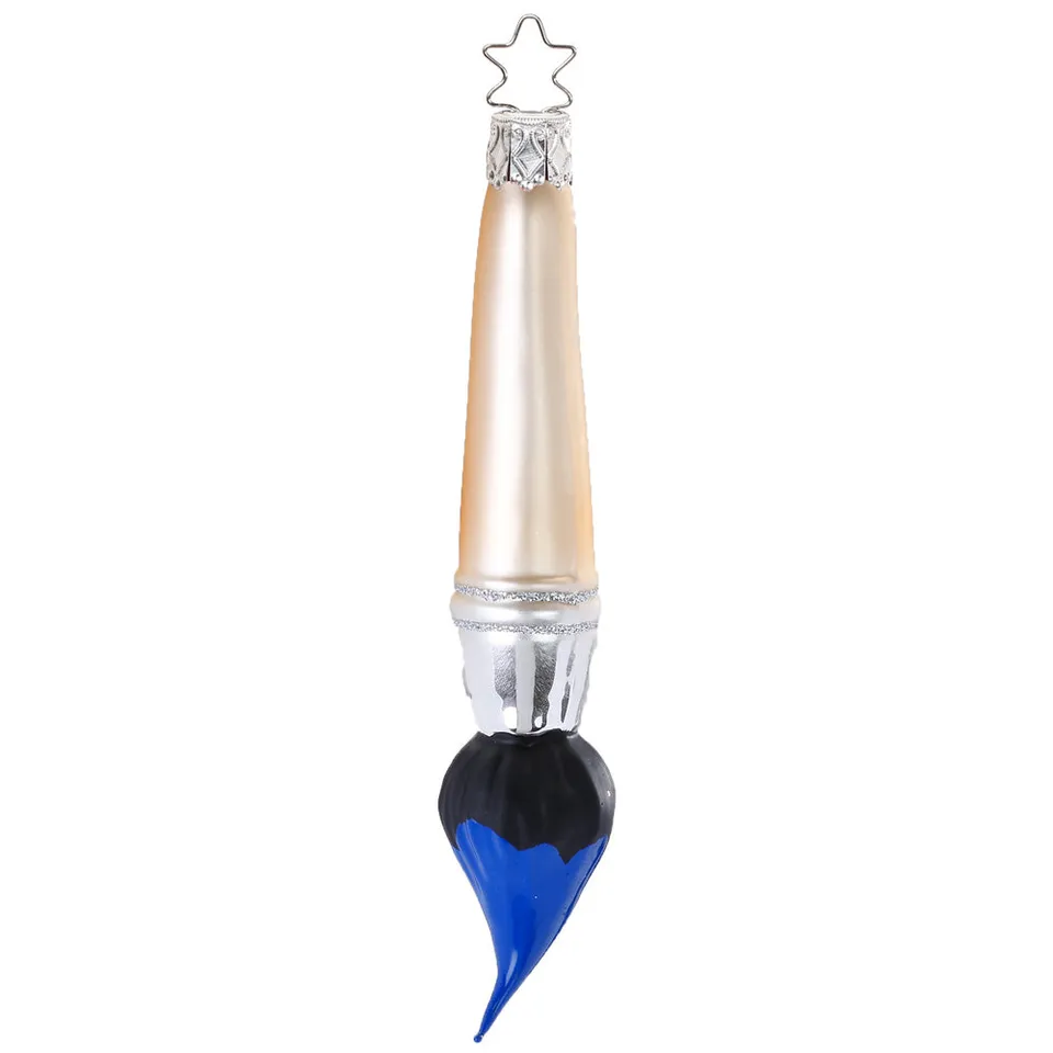 inge-glas-pinsel-weihnachtsornament-glas-blau-13-5-cm image 1