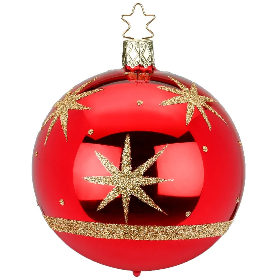 inge-glas-sternenklar-christbaumkugel-10-cm-rot image 1
