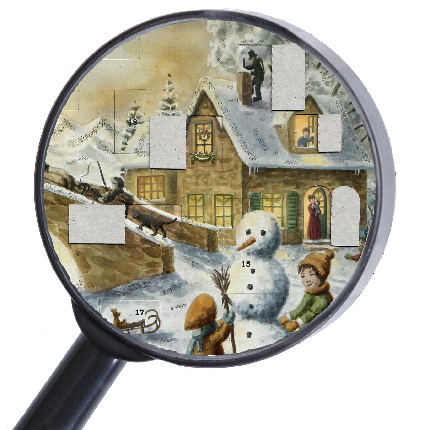 sellmer-verlag-adventskalender-an-der-br-cke-winter-br-ckenszene-grossformat image 3