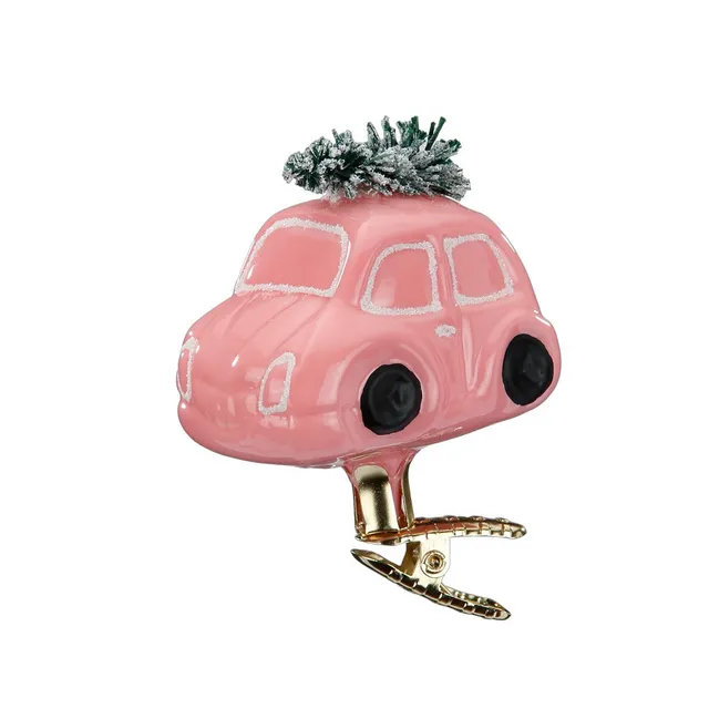 inge-glas-weihnachtsauto-christbaumschmuck-rosa-7-5-cm image 1