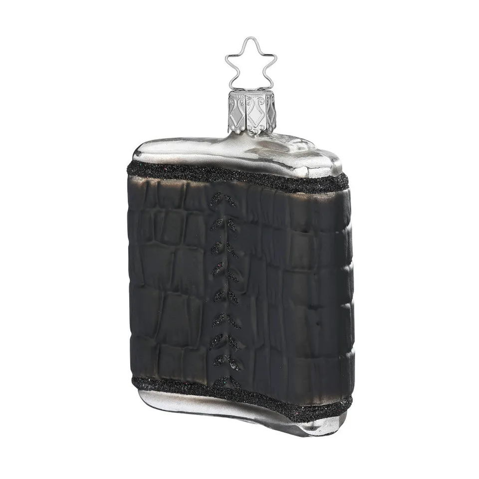 inge-glas-glasornament-flachmann-schwarz-8-5-cm image 1