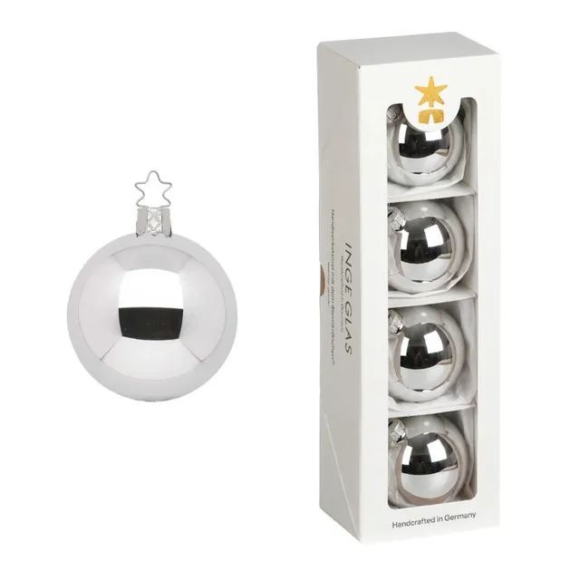 inge-glas-christbaumkugel-6-cm-silber-glanz image 1