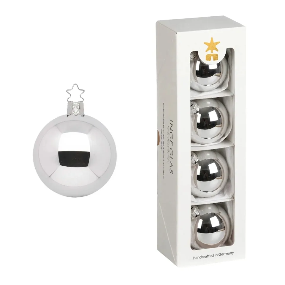 inge-glas-christbaumkugel-6-cm-silber-glanz image 1