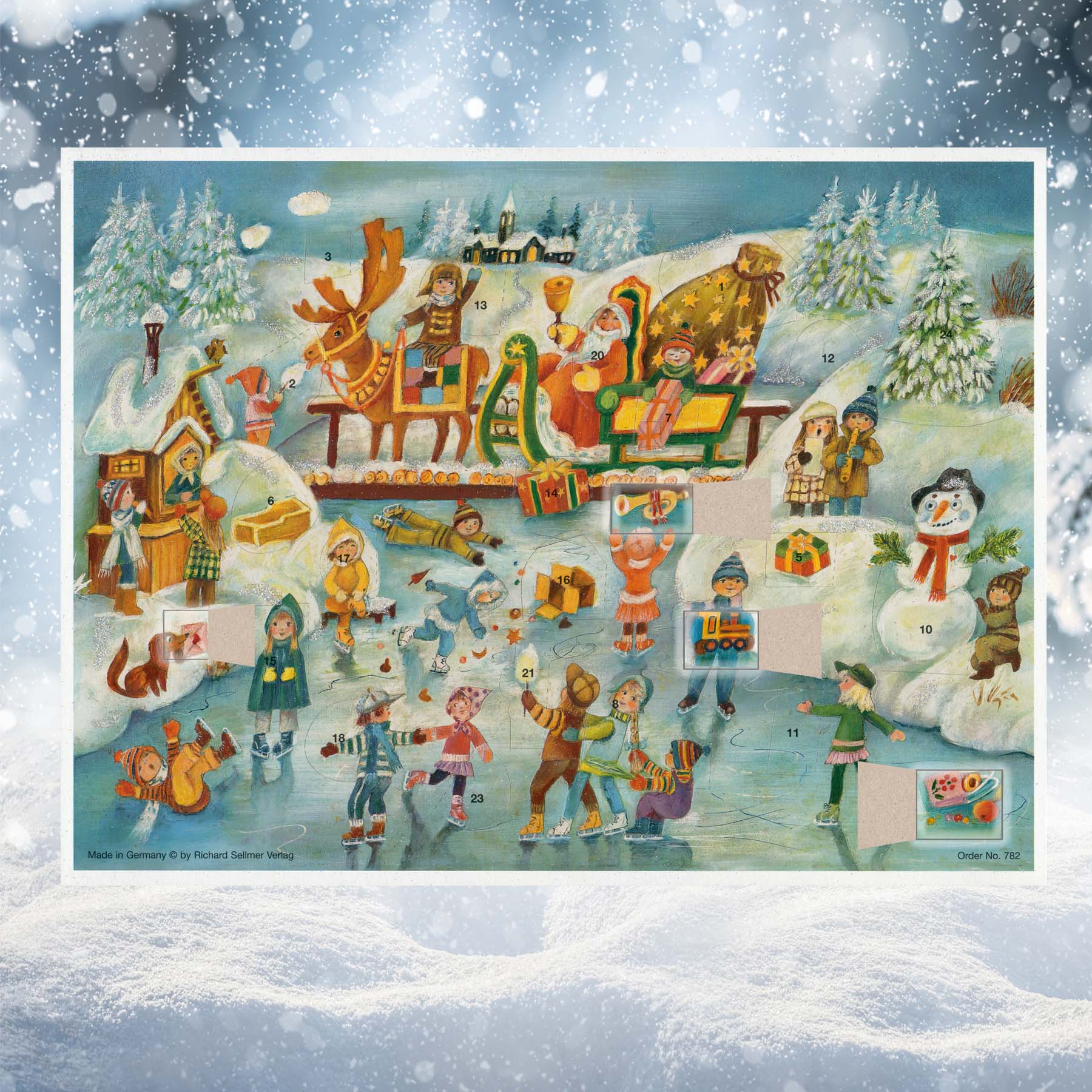 sellmer-verlag-adventskalender-spa-beim-eislaufen-gro-format image 2