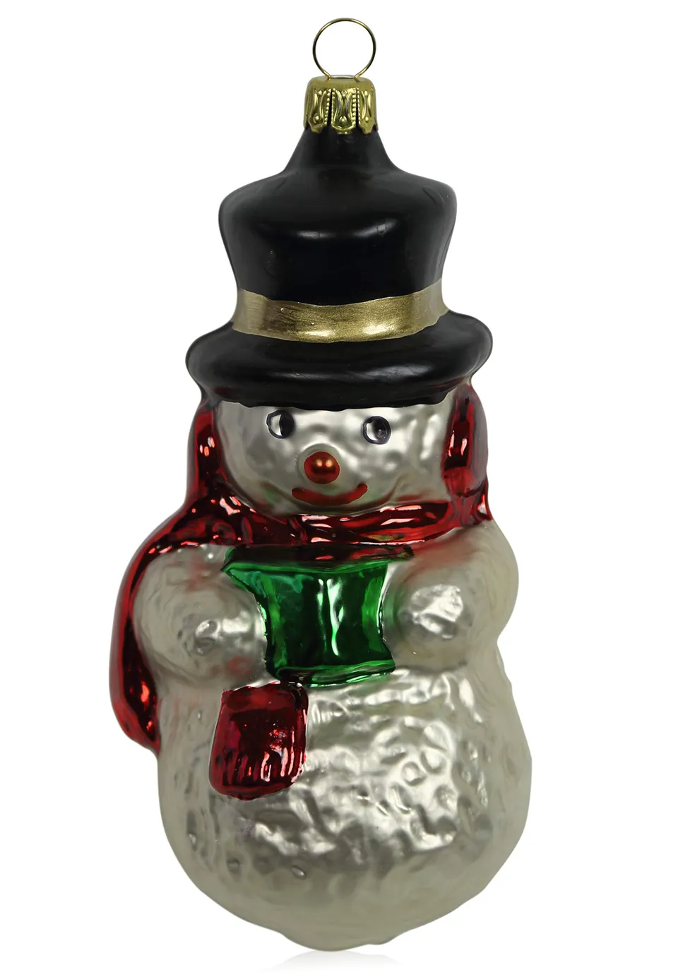 lauschaer-glas-christbaumschmuck-gro-er-schneemann-wei-matt image 1