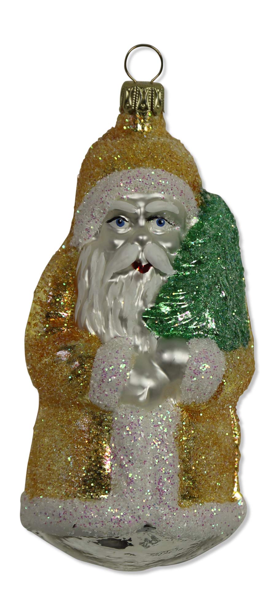 lauschaer-glas-christbaumschmuck-gro-er-weihnachtsmann-gold-mundgeblasen-handdek image 1
