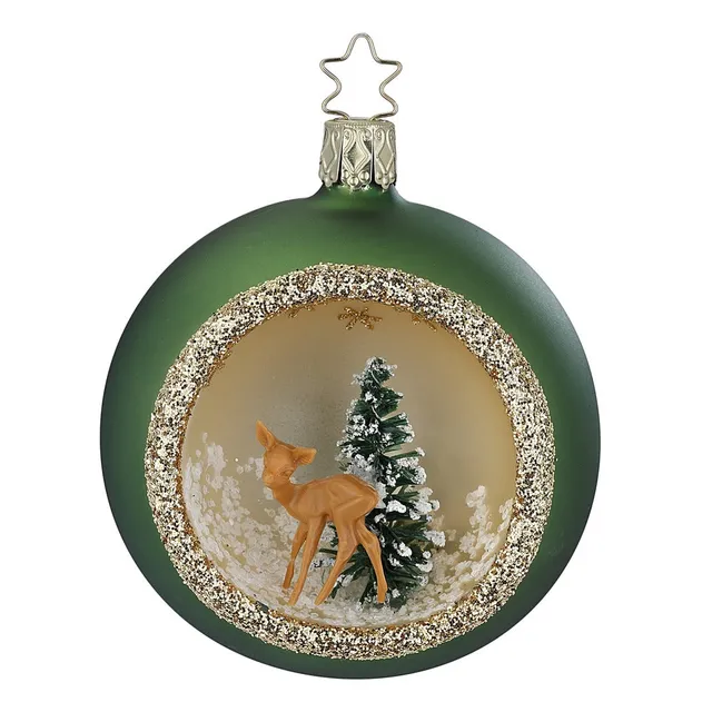 inge-glas-im-walde-christbaumkugel-glas-8-cm-gr-n-funkelnd image 1
