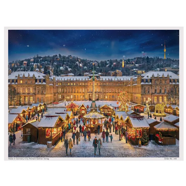 sellmer-verlag-adventskalender-schlossplatz-stuttgart-a3-st-dte-motiv image 1