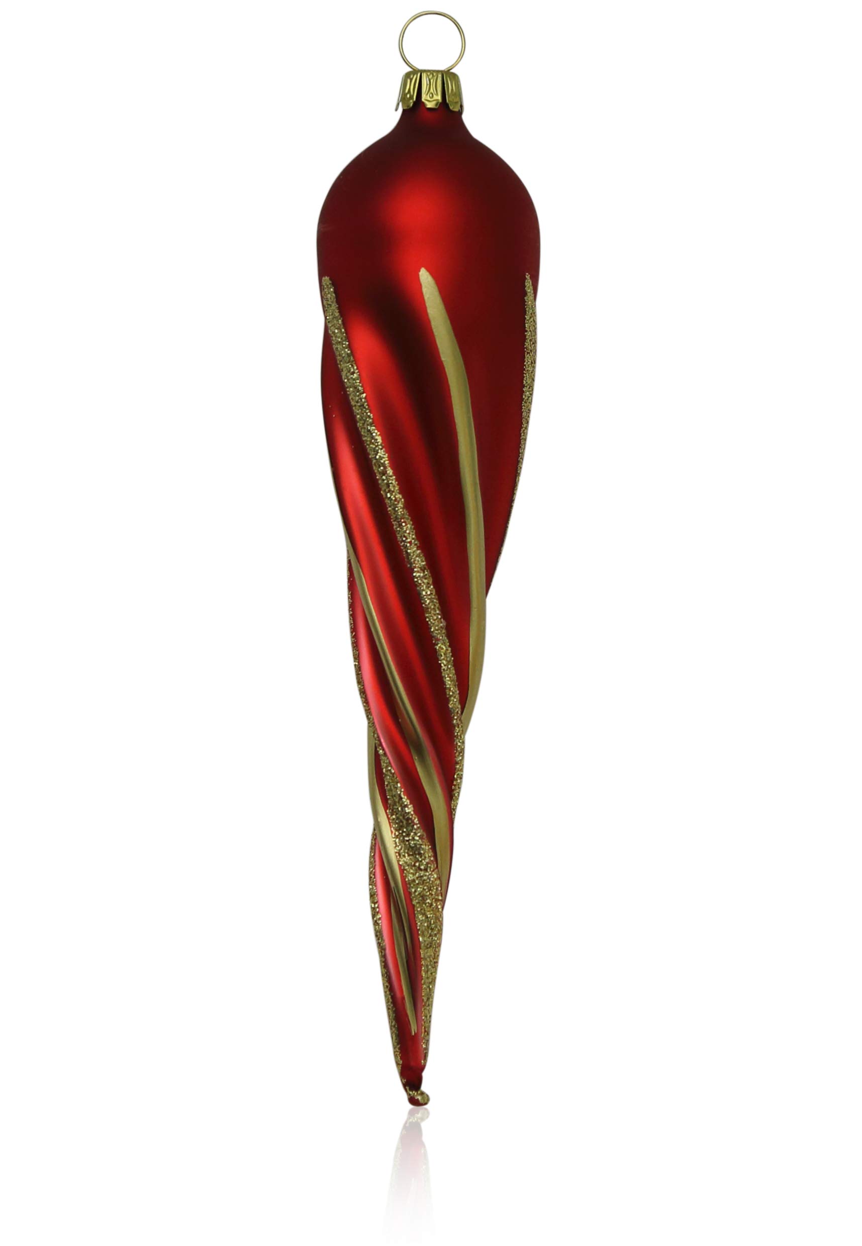lauschaer-glas-christbaumschmuck-eiszapfen-dick-rot-glanz-matt-4-st-ck-2 image 1