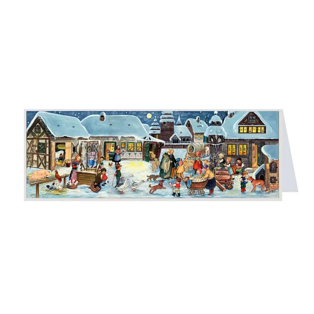 sellmer-verlag-postkarten-adventskalender-winter-auf-dem-lande-midi image 1